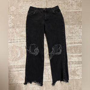 Free People Maggie Mid Rise Straight Leg Jeans
